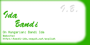 ida bandi business card
